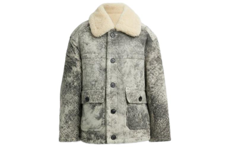 Order COACH  Grey Single-Breasted Long-Sleeve Jacket Coat. CM124-BK