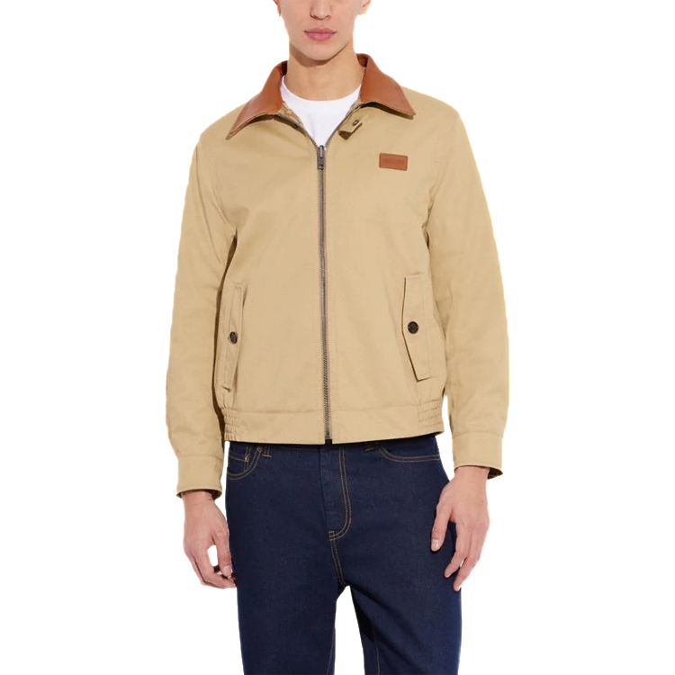 Lookbook COACH 經典棕色拉鍊翻領外套 CG691-VEH