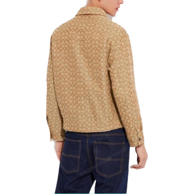 Shop COACH 經典棕色拉鍊翻領外套 CG691-VEH