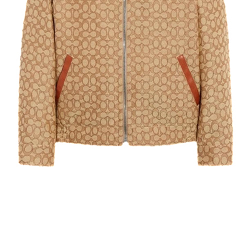 Sizing COACH 經典棕色拉鍊翻領外套 CG691-VEH