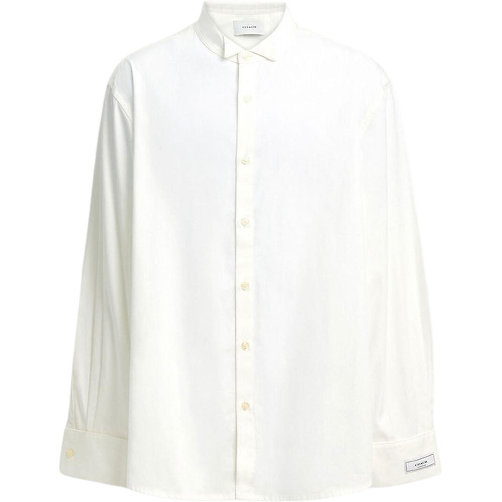 COACH  Ivory White Tailcoat Long Sleeve Shirt. CX662-VT5
