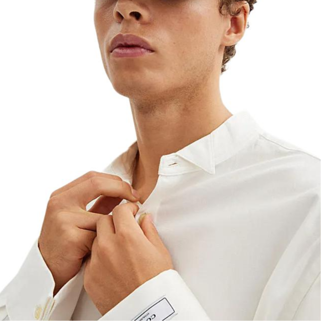 Purchase COACH  Ivory White Tailcoat Long Sleeve Shirt. CX662-VT5