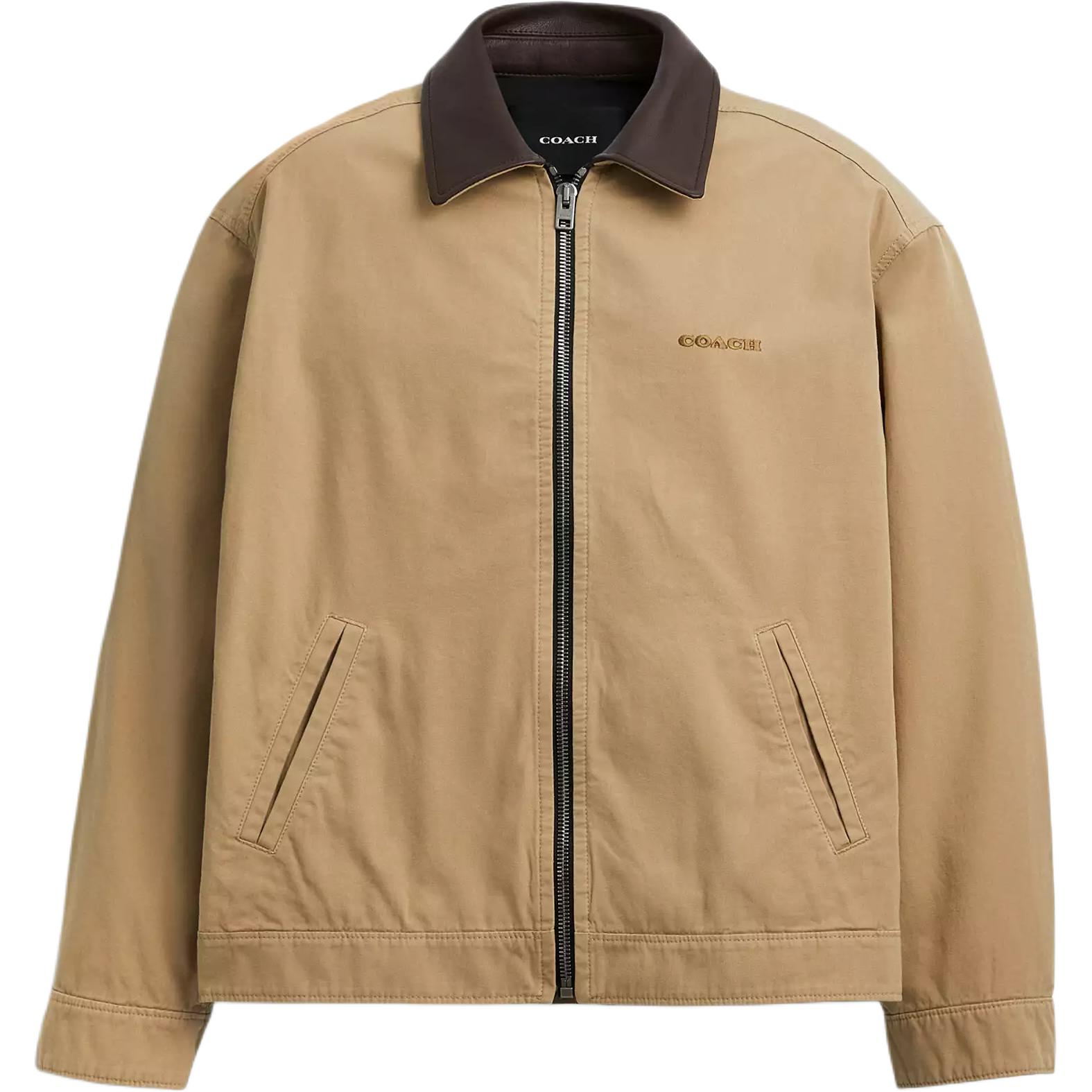 COACH  Khaki Logo Monogram Long Sleeve Jacket. CAU83-KHA