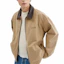 Shop COACH Khaki Logo Monogram Long Sleeve Jacket. CAU83-KHA