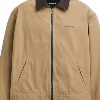 COACH Khaki Logo Monogram Long Sleeve Jacket. CAU83-KHA Details for COACH Khaki Logo Monogram Long Sleeve Jacket. CAU83-KHA
