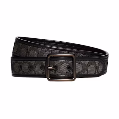 COACH Leather Belt with Elegant Buckle – 3.8cm Width ca236_d0q