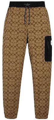 COACH 标志印花直筒休闲裤卡其色裤子。 89787-OFZ Order COACH 标志印花直筒休闲裤卡其色裤子。 89787-OFZ