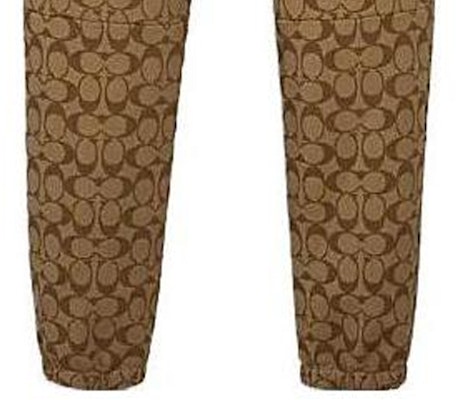 COACH 标志印花直筒休闲裤卡其色裤子。 89787-OFZ Shop COACH 标志印花直筒休闲裤卡其色裤子。 89787-OFZ