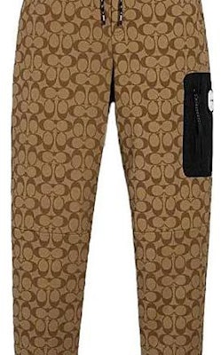 COACH 标志印花直筒休闲裤卡其色裤子。 89787-OFZ Purchase COACH 标志印花直筒休闲裤卡其色裤子。 89787-OFZ