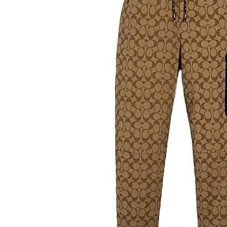 Details for COACH 标志印花直筒休闲裤卡其色裤子。 89787-OFZ