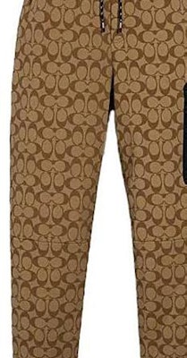 COACH 标志印花直筒休闲裤卡其色裤子。 89787-OFZ Details for COACH 标志印花直筒休闲裤卡其色裤子。 89787-OFZ