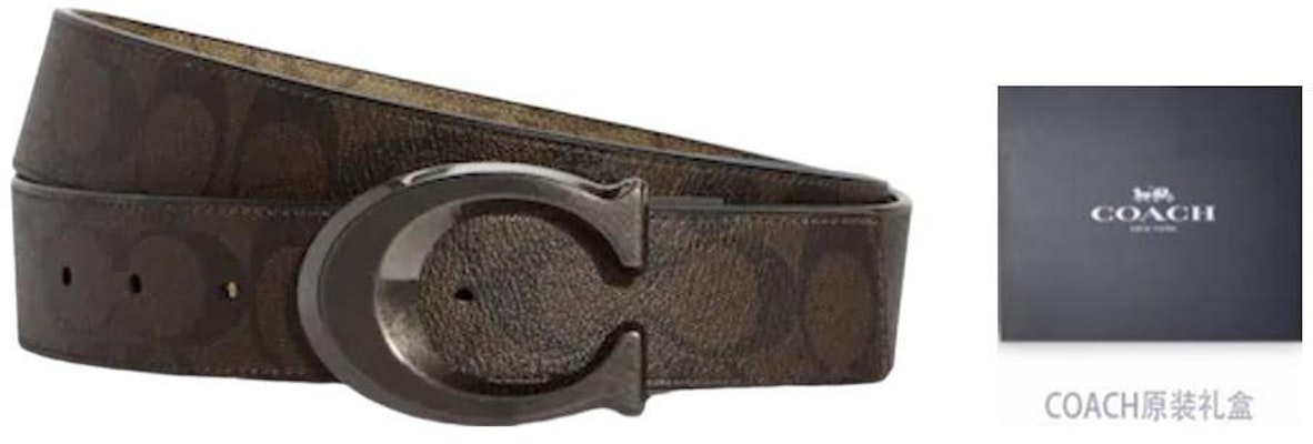 コーチ ロゴ PVC ベルト ブラウン 3.8cm CA003QBUCYC Shop コーチ ロゴ PVC ベルト ブラウン 3.8cm CA003QBUCYC