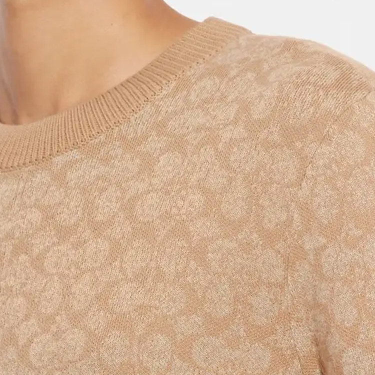 Details for COACH 徽標羅紋圓領毛衣 米色 CA308