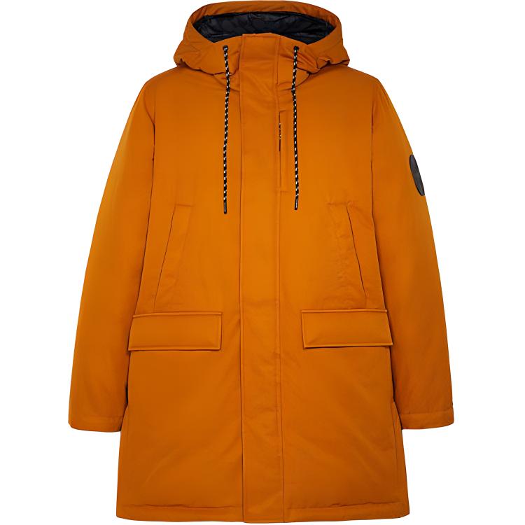 COACH  Long Sleeve Hooded Down Jacket in Solid Color with Zipper C5181-AMB