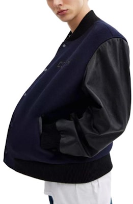 Coach Navy Blue Baseball Collar Long Sleeve Jacket CU453-B5H Purchase Coach Navy Blue Baseball Collar Long Sleeve Jacket CU453-B5H