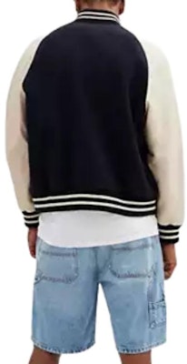 COACH 海軍藍拼接棒球立領長袖外套 CU367-X7G Shop COACH 海軍藍拼接棒球立領長袖外套 CU367-X7G