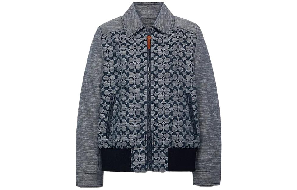 COACH  Printed Zip Casual Jacket in Grey. C3679-CMB