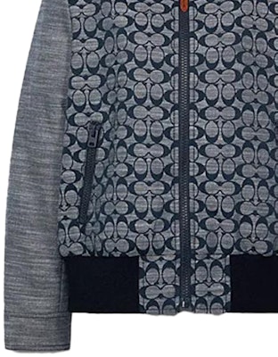 COACH 灰色印花拉鍊休閒外套. C3679-CMB Details for COACH 灰色印花拉鍊休閒外套. C3679-CMB