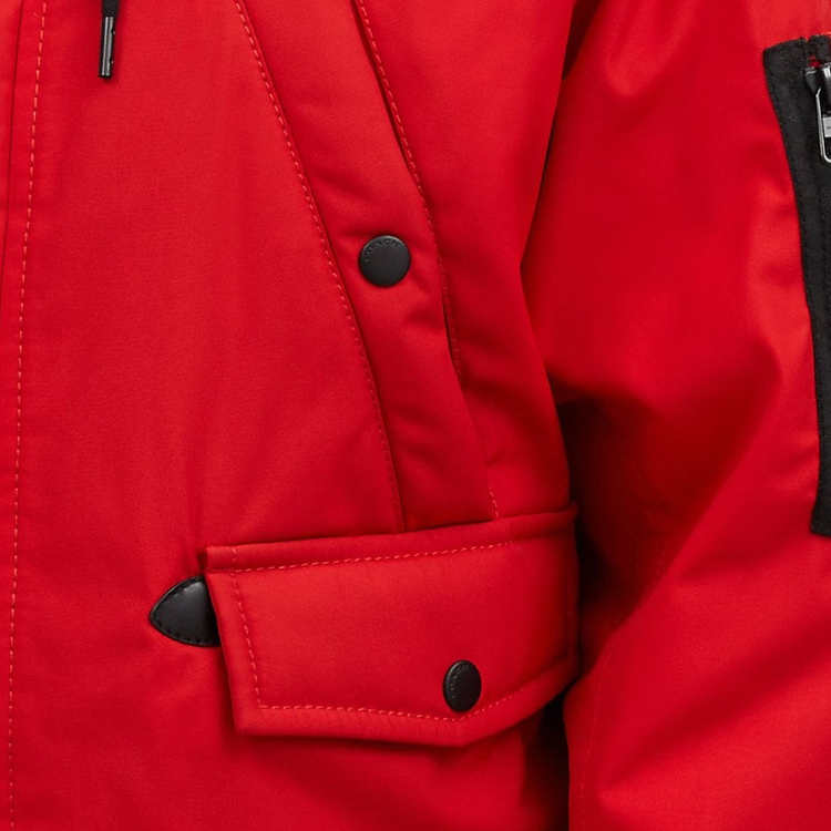 COACH  Red Parka with Removable Fur Collar - Solid Color. CE337-RED 圖 6