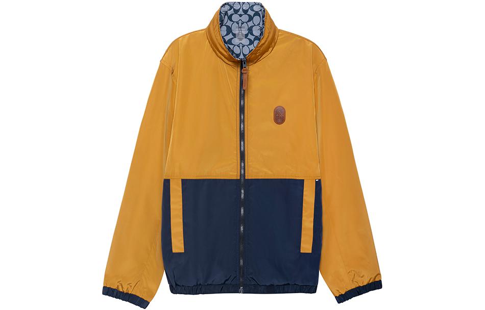 COACH  Reversible Monogram Stand Collar Jacket - Yellow. C3034-UHK