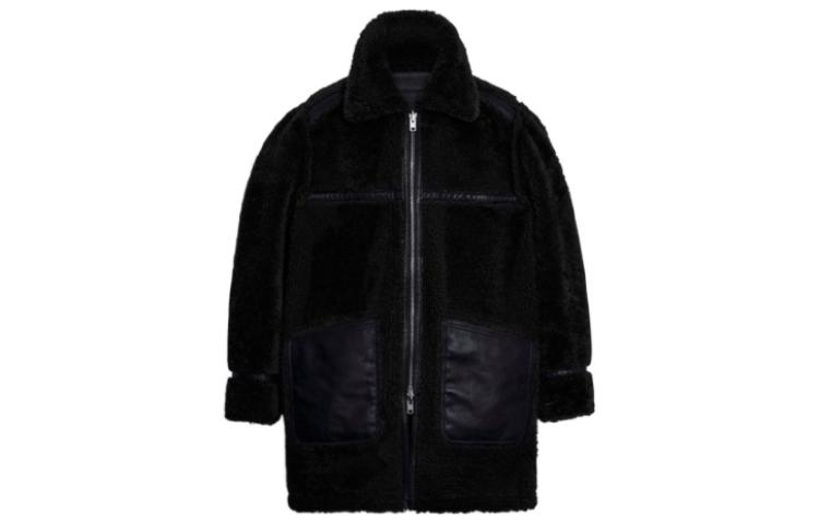 COACH  Shearling Leather Jacket with Single-Breasted Button Design. C6477-NV 圖 3