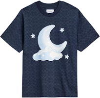 COACH Signature Moon Relaxed Organic Cotton Printed Navy Blue T-Shirt. CY375-OGF COACH Signature Moon Relaxed Organic Cotton Printed Navy Blue T-Shirt. CY375-OGF