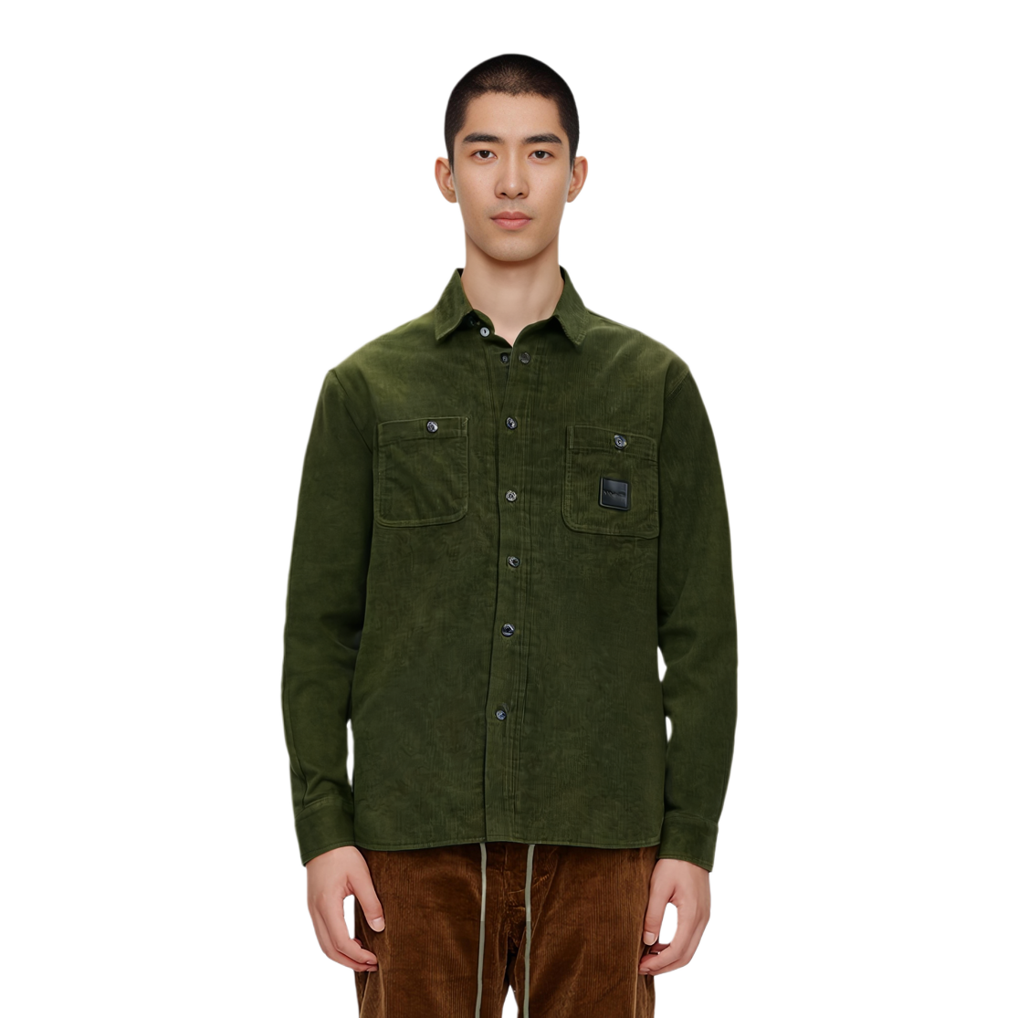 COACH  Solid Color Button-Up Long Sleeve Jacket Green CU456-CCF 圖 4