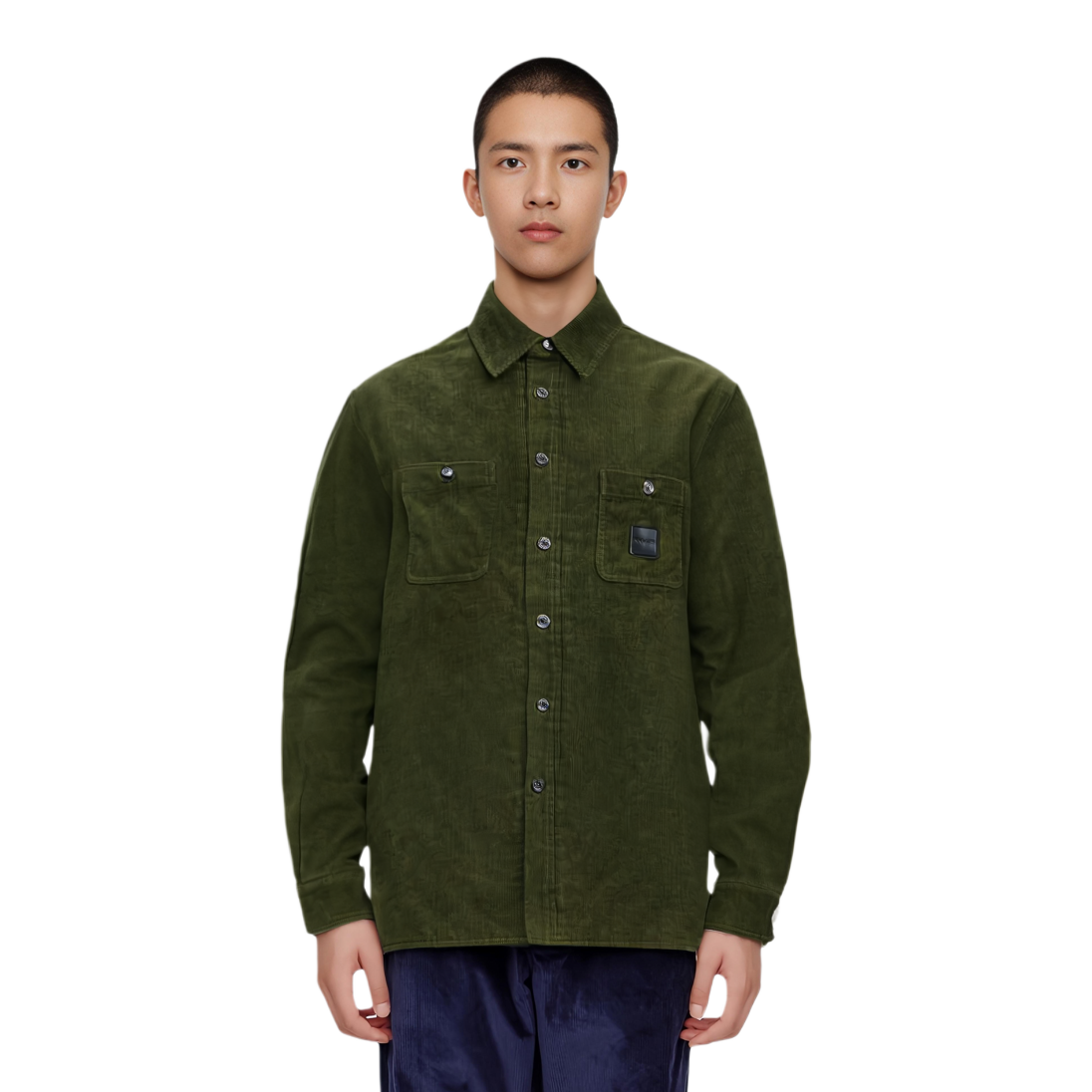 COACH  Solid Color Button-Up Long Sleeve Jacket Green CU456-CCF 圖 5