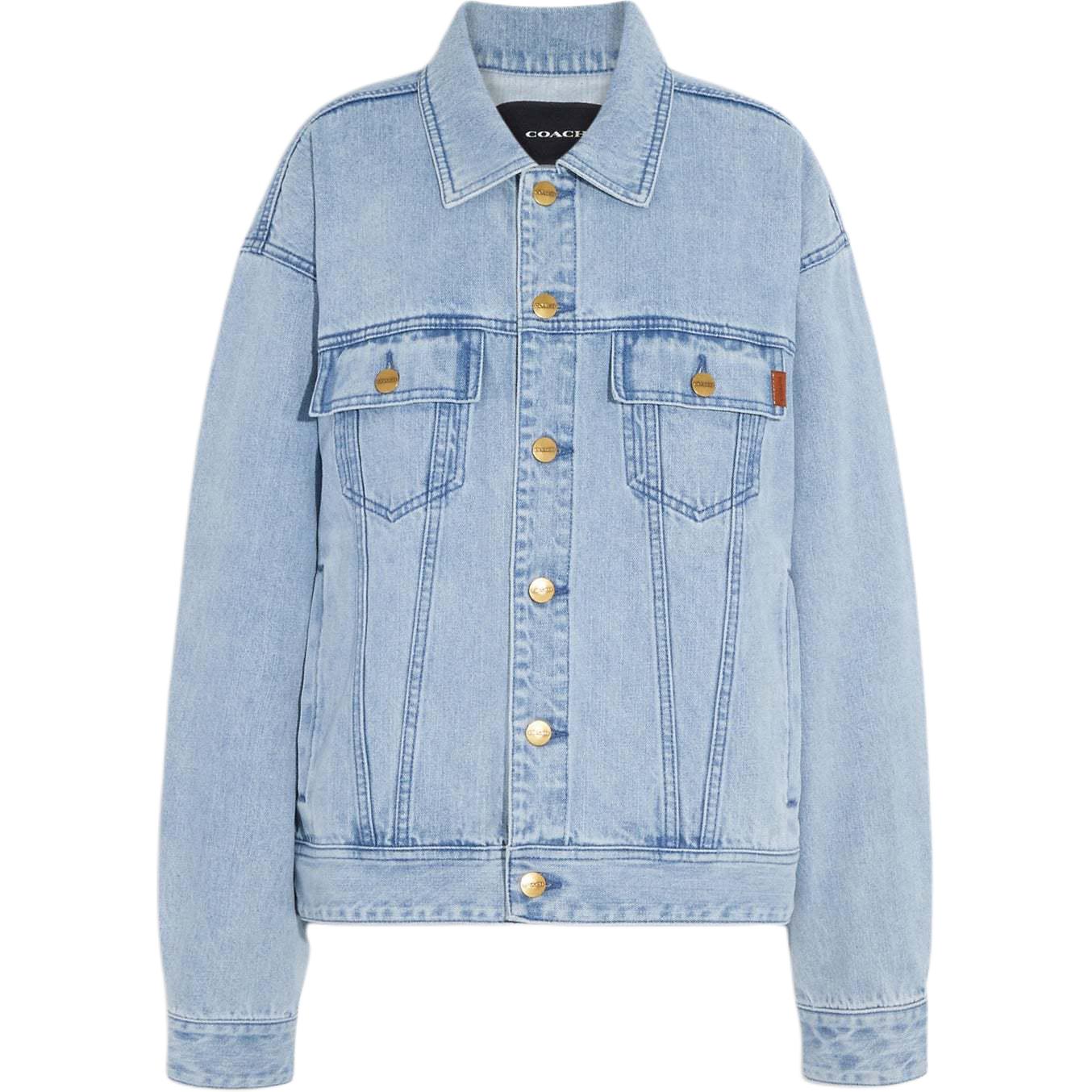 COACH  Solid Color Casual Single-Breasted Jacket Blue SS23. CF794-P9J