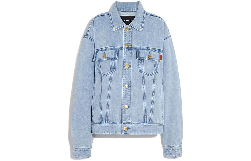 Order COACH 素色休閒單排扣外套 藍色 SS23 CF794-P9J