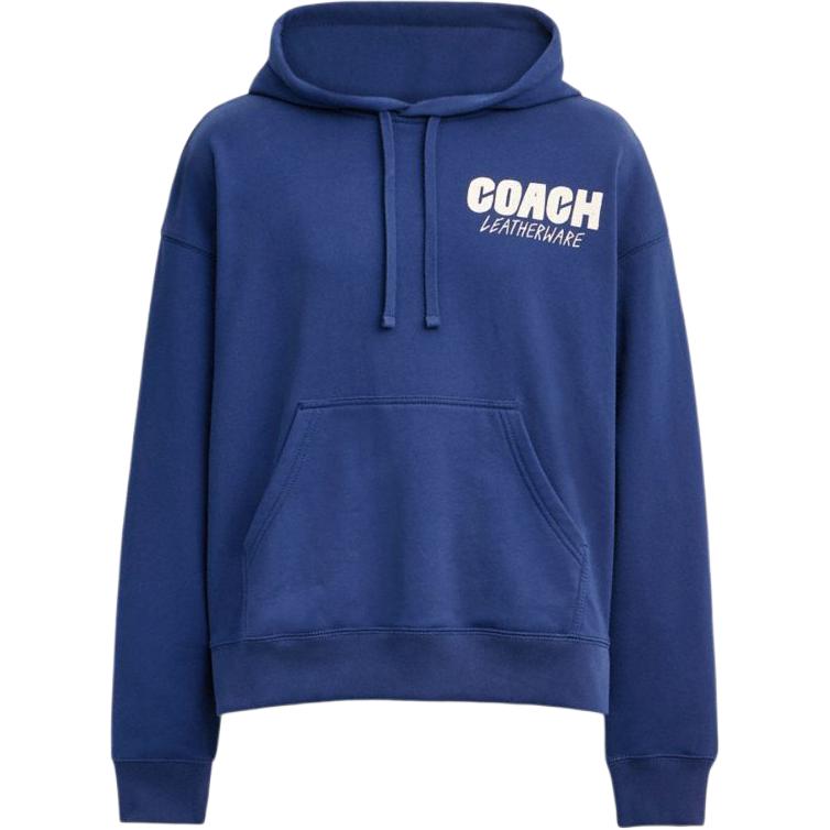 Order COACH  Solid Color Hoodie Mediterranean Blue. CW775-VBI