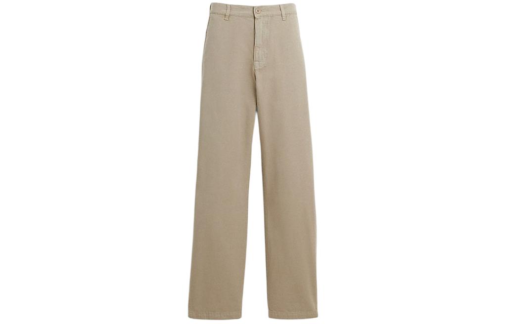 COACH  Solid Color Zipper Casual Pants in Stone Color. CJ377-STN