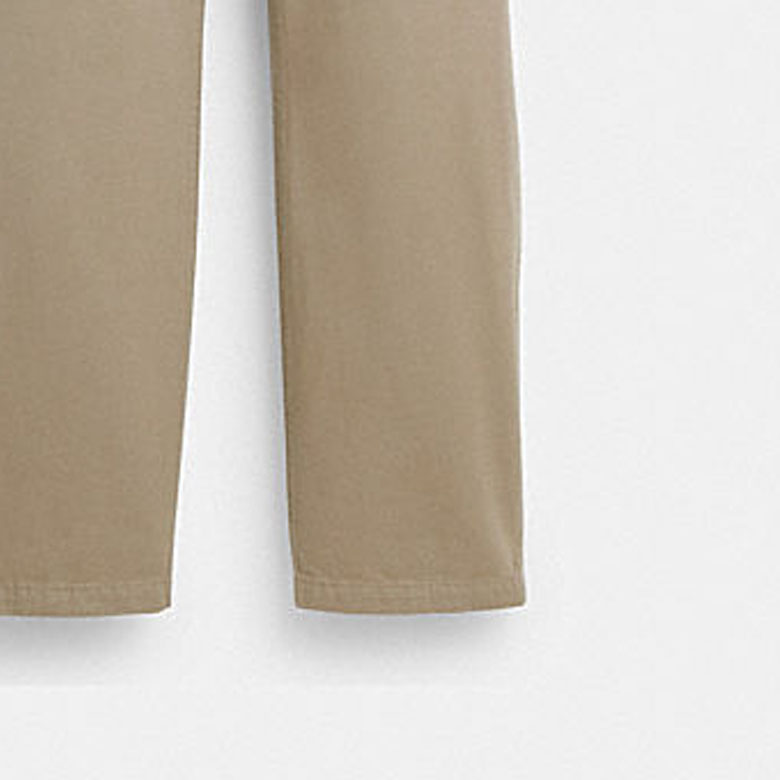 Sizing 蔻驰 石色纯色拉链休闲裤 CJ377-STN