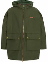 COACH Solid Green Hooded Zip-Up Long Sleeve Windbreaker Jacket C9651-MGR COACH Solid Green Hooded Zip-Up Long Sleeve Windbreaker Jacket C9651-MGR