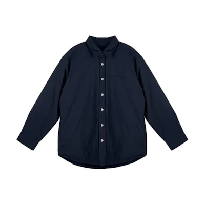 COACH Solid Navy Long Sleeve Button-Up Jacket SS24 CV913-B5H
