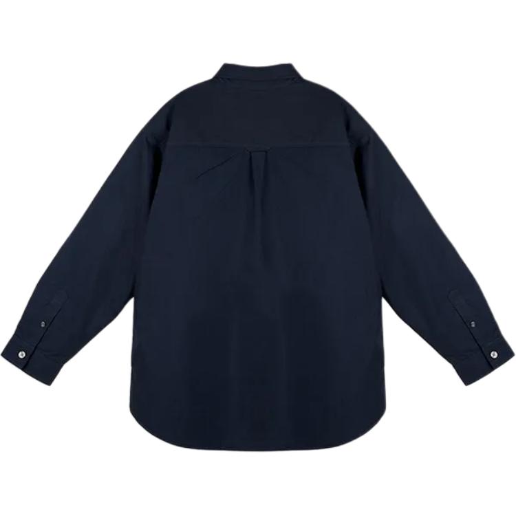 COACH  Solid Navy Long Sleeve Button-Up Jacket SS24 CV913-B5H 圖 3