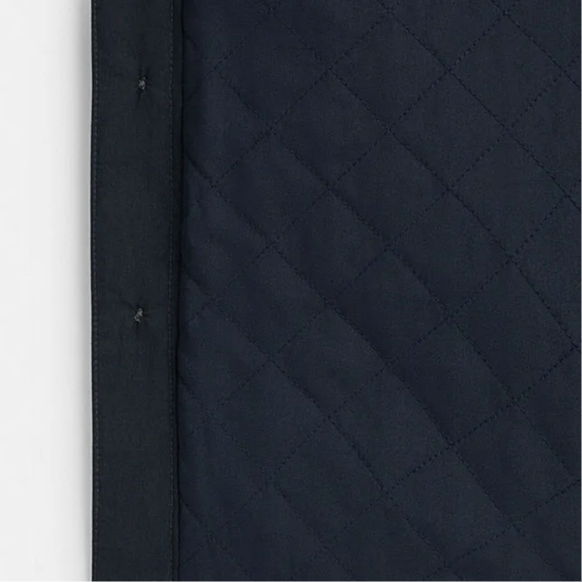 COACH  Solid Navy Long Sleeve Button-Up Jacket SS24 CV913-B5H 圖 7