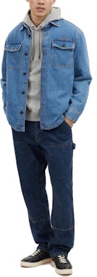 COACH Solid Single-Breasted Long-Sleeve Shirt FW23 - Dark Indigo Blue CK515-NJ7 Lookbook COACH Solid Single-Breasted Long-Sleeve Shirt FW23 - Dark Indigo Blue CK515-NJ7