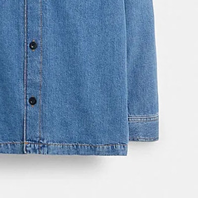 COACH Solid Single-Breasted Long-Sleeve Shirt FW23 - Dark Indigo Blue CK515-NJ7 Purchase COACH Solid Single-Breasted Long-Sleeve Shirt FW23 - Dark Indigo Blue CK515-NJ7