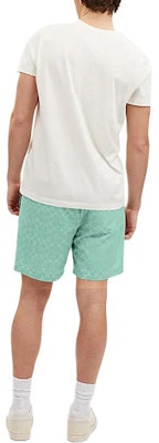 蔻驰 SS24 标志印花束绳直筒沙滩短裤 绿色. CO834-VSW Shop 蔻驰 SS24 标志印花束绳直筒沙滩短裤 绿色. CO834-VSW