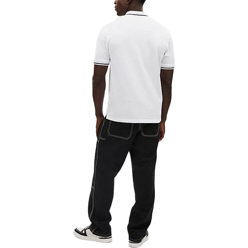 Shop COACH SS24 Baju Polo Putih Lengan Pendek dengan Logo. CO817-WHT