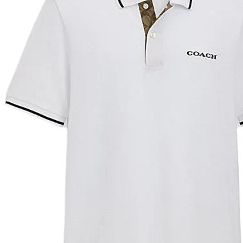 Purchase COACH SS24 Baju Polo Putih Lengan Pendek dengan Logo. CO817-WHT