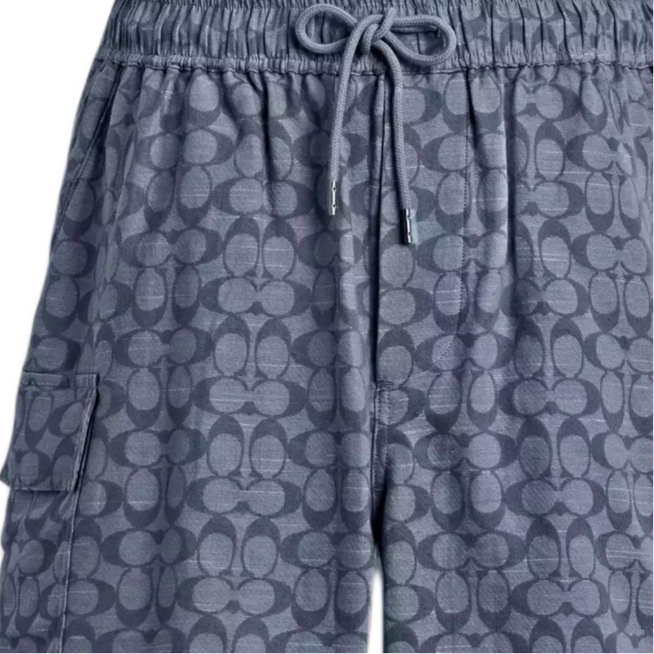 Details for COACH  SS25 Drawstring Elastic Camping Casual Shorts Blue CAX41-RF2