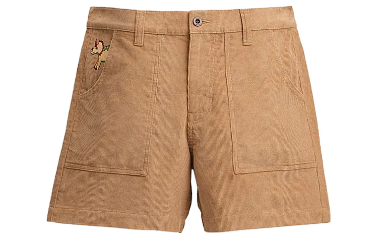 Order コーチ アニマルプリントポケット付きストレートカジュアルショーツ CI782-TN2