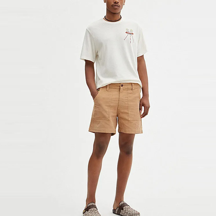 Lookbook コーチ アニマルプリントポケット付きストレートカジュアルショーツ CI782-TN2