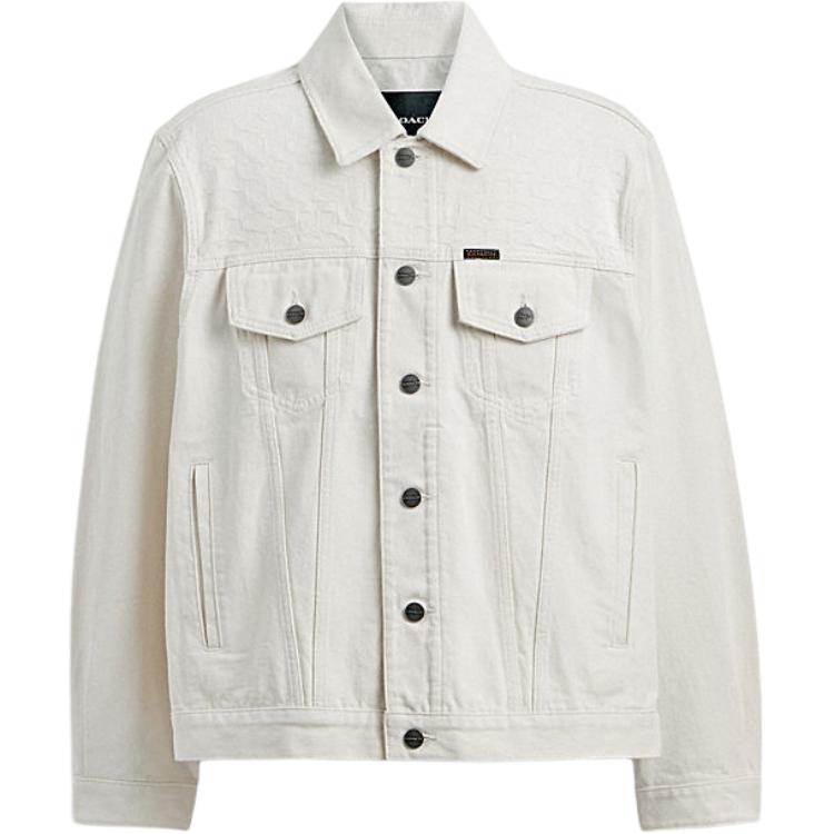 COACH  White Casual Solid Color Single-Breasted Jacket CS021-WHT 圖 2