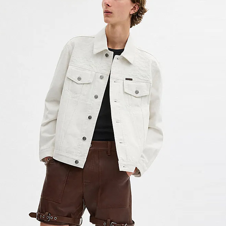 COACH  White Casual Solid Color Single-Breasted Jacket CS021-WHT 圖 3