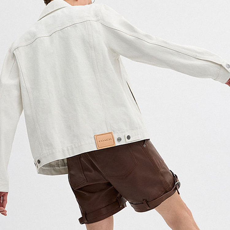 COACH  White Casual Solid Color Single-Breasted Jacket CS021-WHT 圖 4