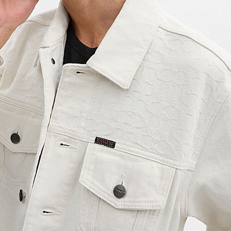 COACH  White Casual Solid Color Single-Breasted Jacket CS021-WHT 圖 5