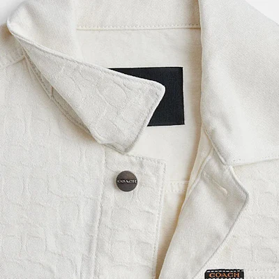 COACH Jaket Casual Putih Polos Single-Breasted CS021-WHT Details for COACH Jaket Casual Putih Polos Single-Breasted CS021-WHT